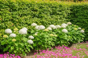 Nyáron virágzó évelők a babérmeggy sövény elé